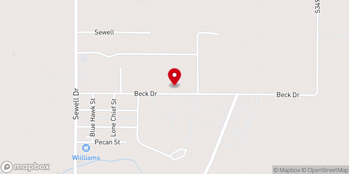 Map showing location of New Life Outreach Church