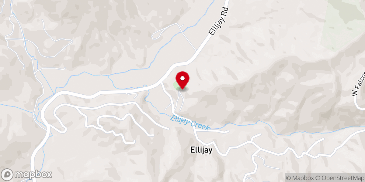 Map showing location of Ellijay Church