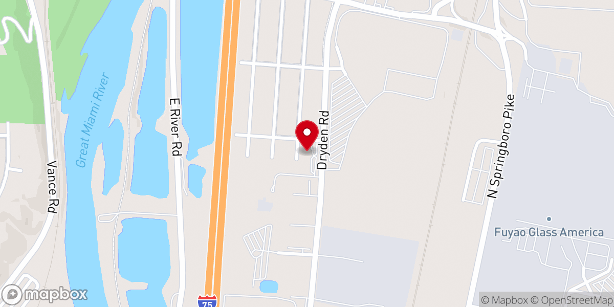 Map showing location of Dryden Road Pentecostal Church