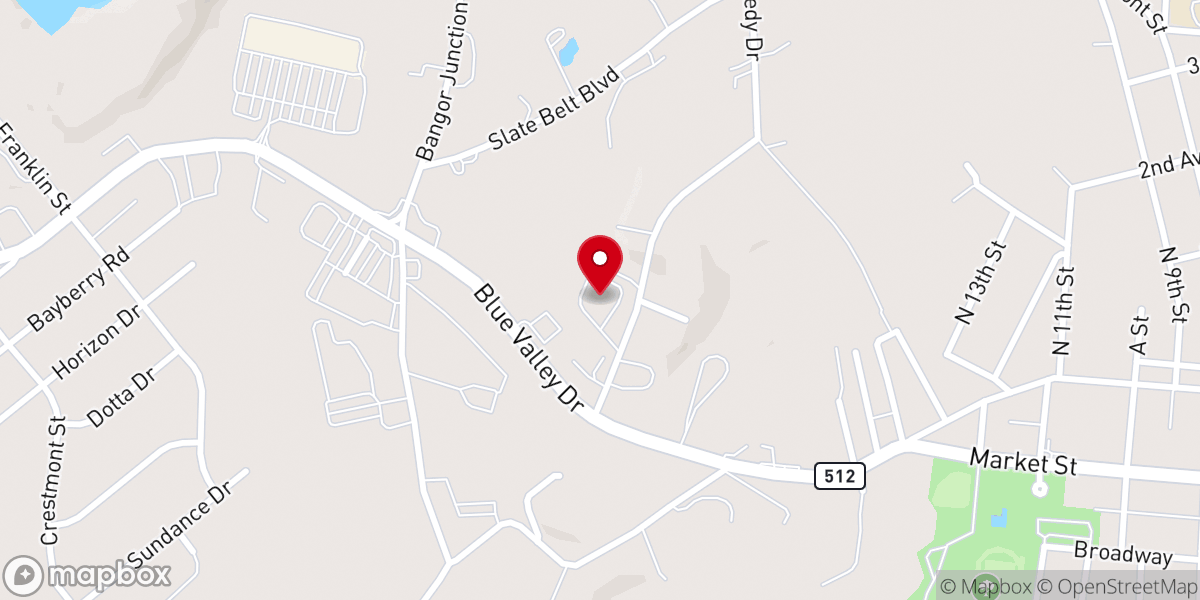 Map showing location of Faith United Presbyterian Church