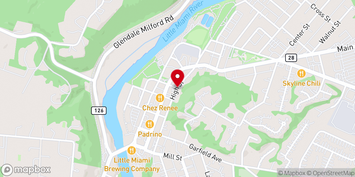 Map showing location of Baptist Church