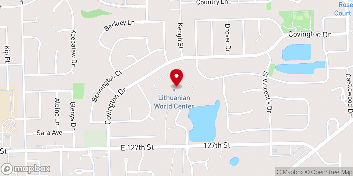 Map showing location of Lithuanian World Center