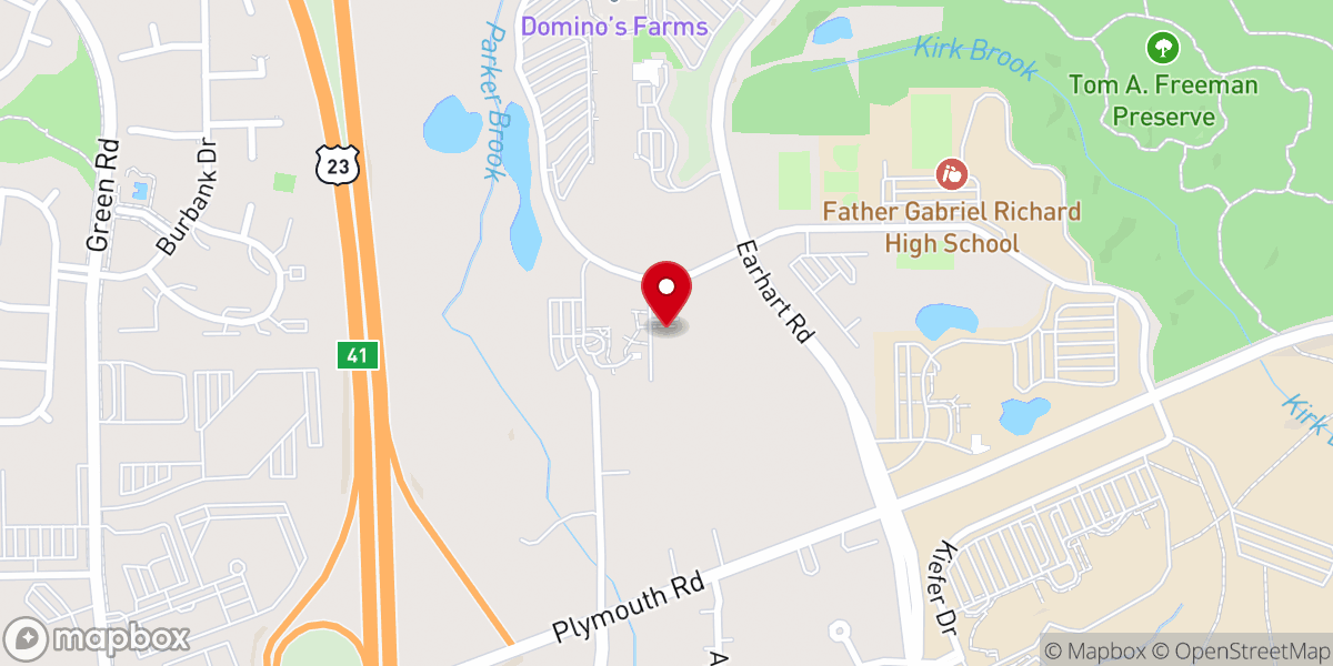 Map showing location of Christ the King Parish Center