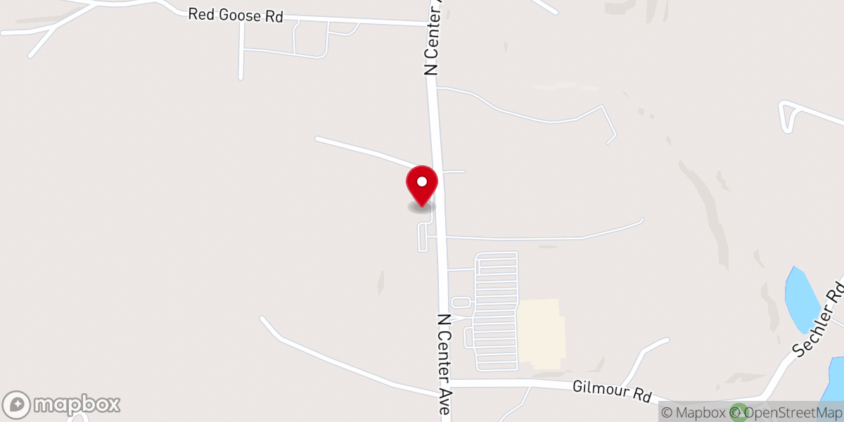 Map showing location of St. Paul's Presbyterian Church