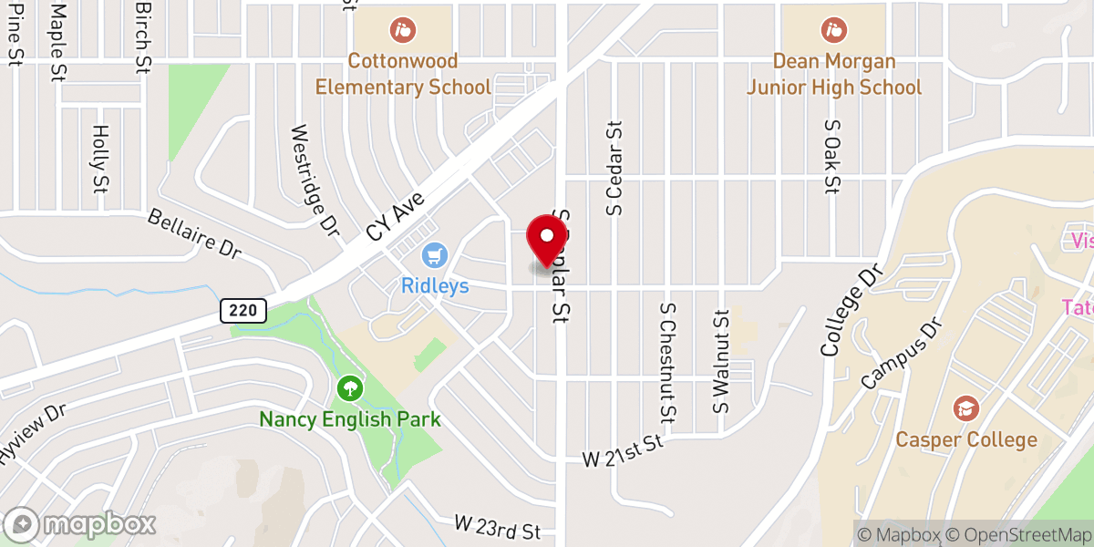 Map showing location of Christ United Methodist Church