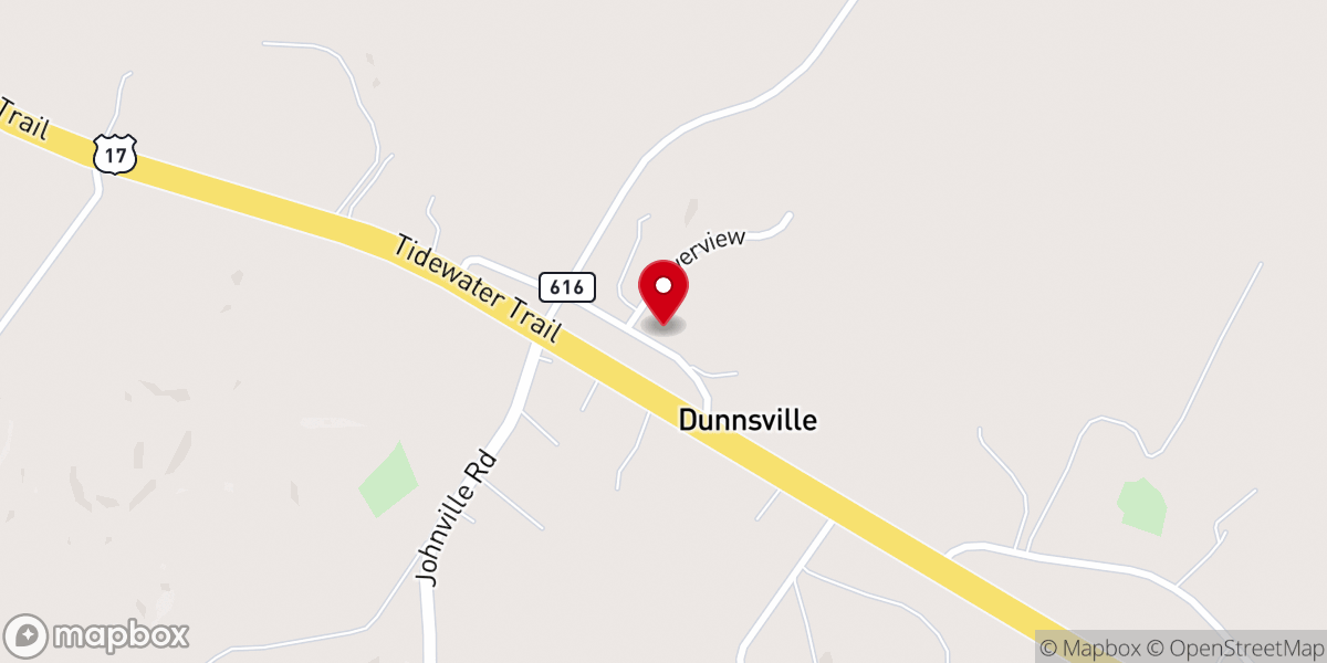 Map showing location of Rappahannock Christian Church