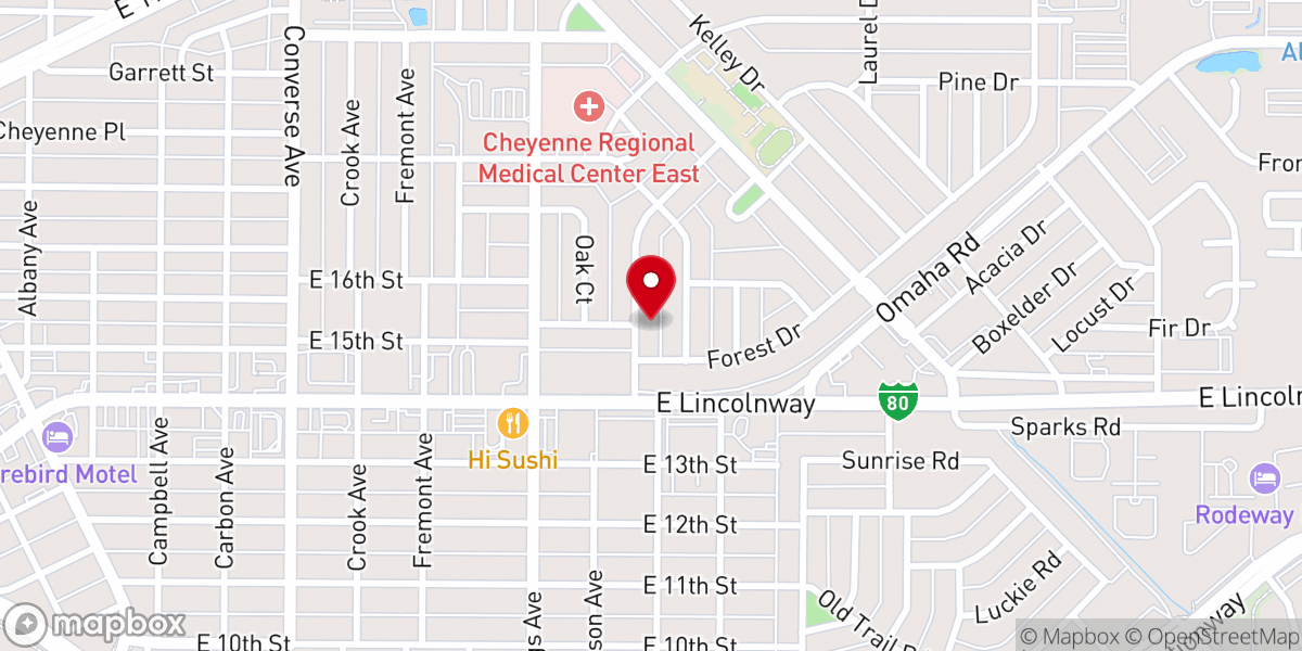 Map showing location of Holy Temple Church of God in Christ