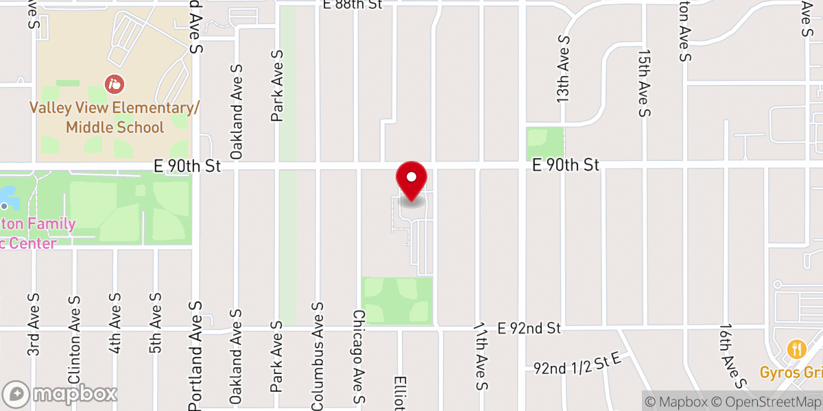 Map showing location of Saint Bonaventure Catholic Community