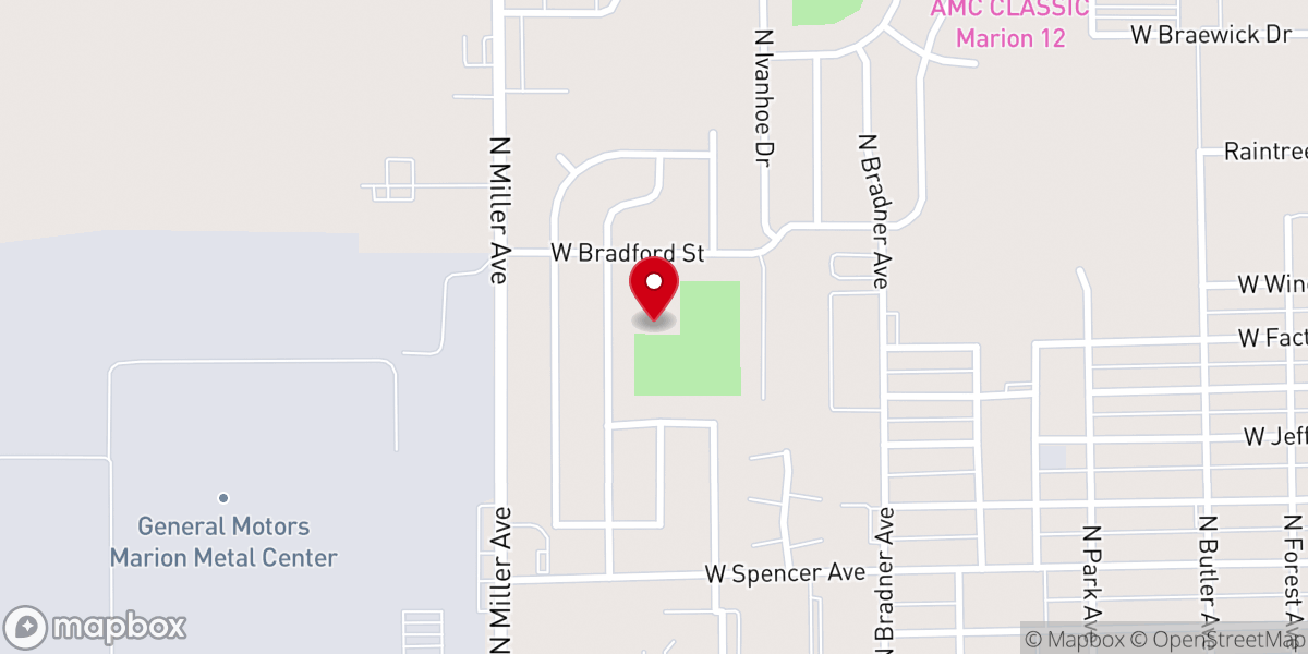 Map showing location of Sunnycrest Community Church