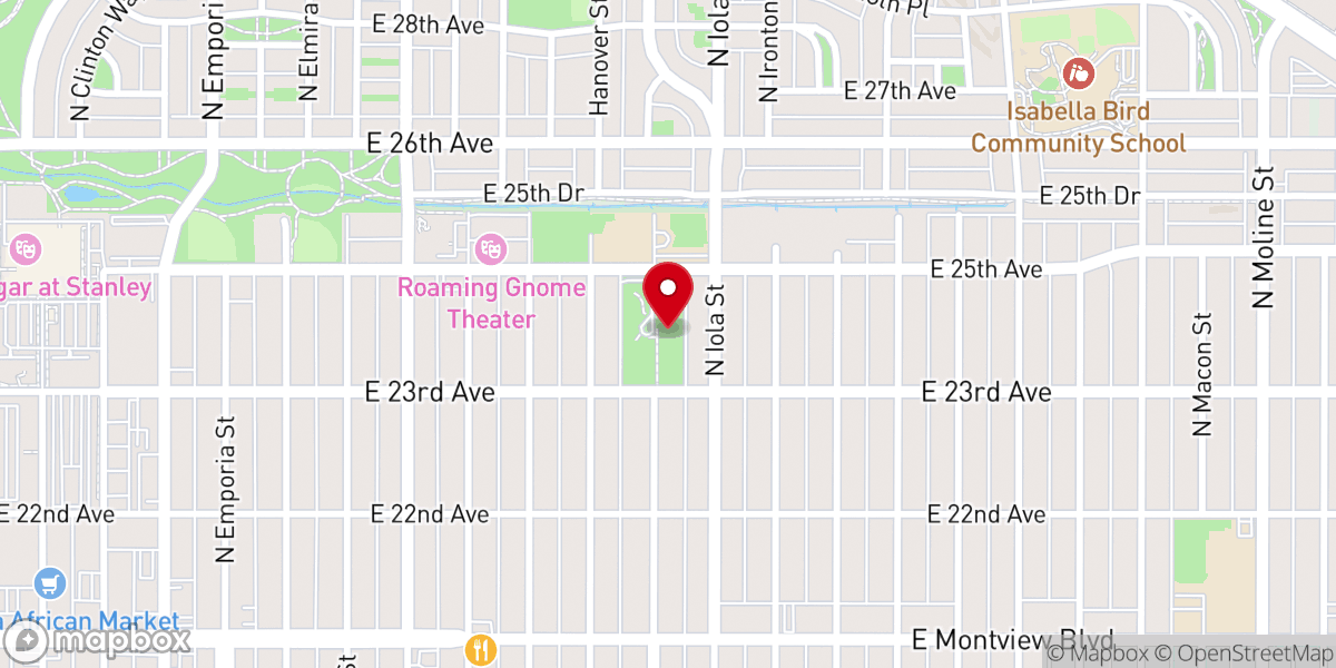 Map showing location of The Life Church of Colorado