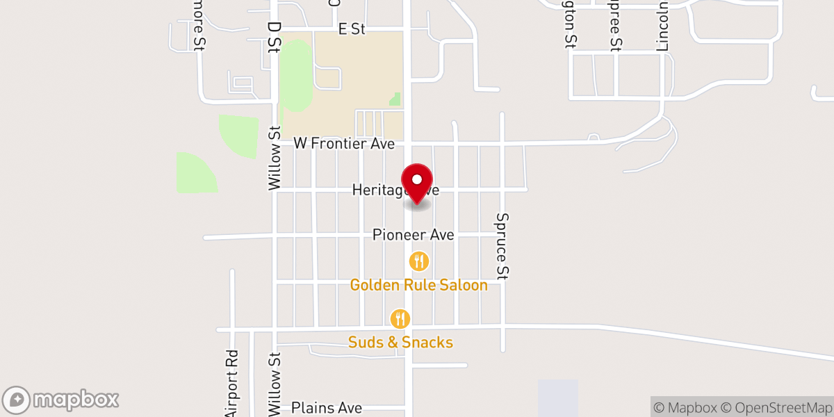 Map showing location of First Baptist Church