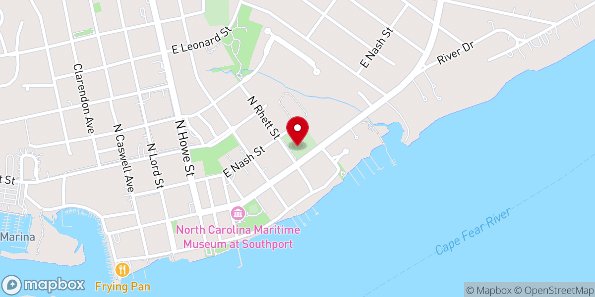 Map showing location of Old Smithville Burying Ground