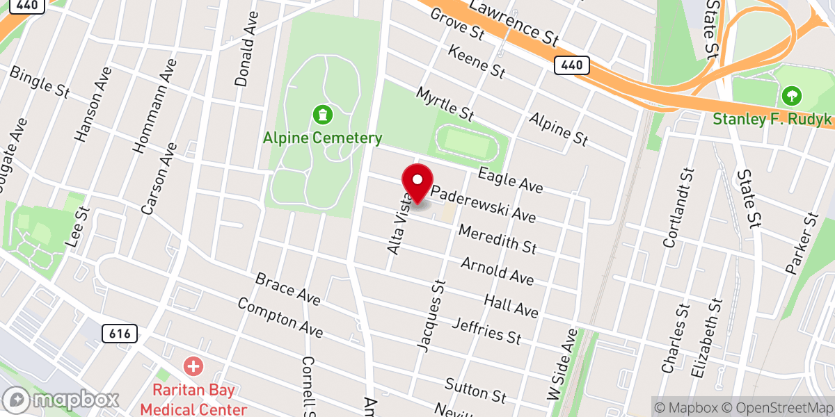 Map showing location of Ukrainian Catholic Church of the Assumption