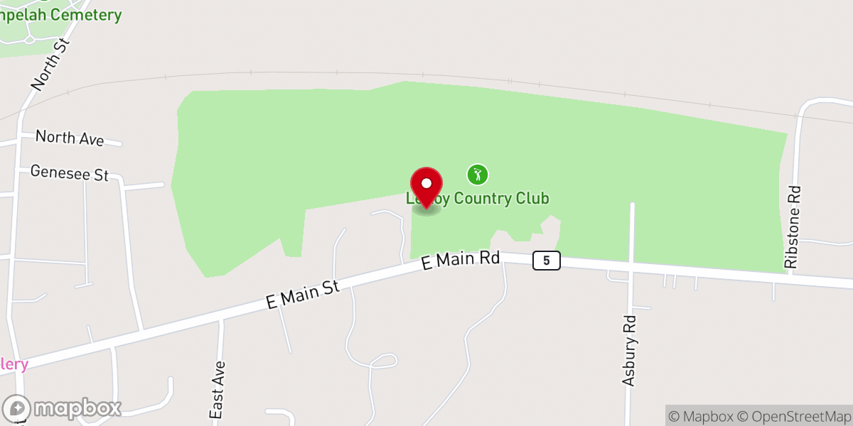 Map showing location of Rotary Club of LeRoy