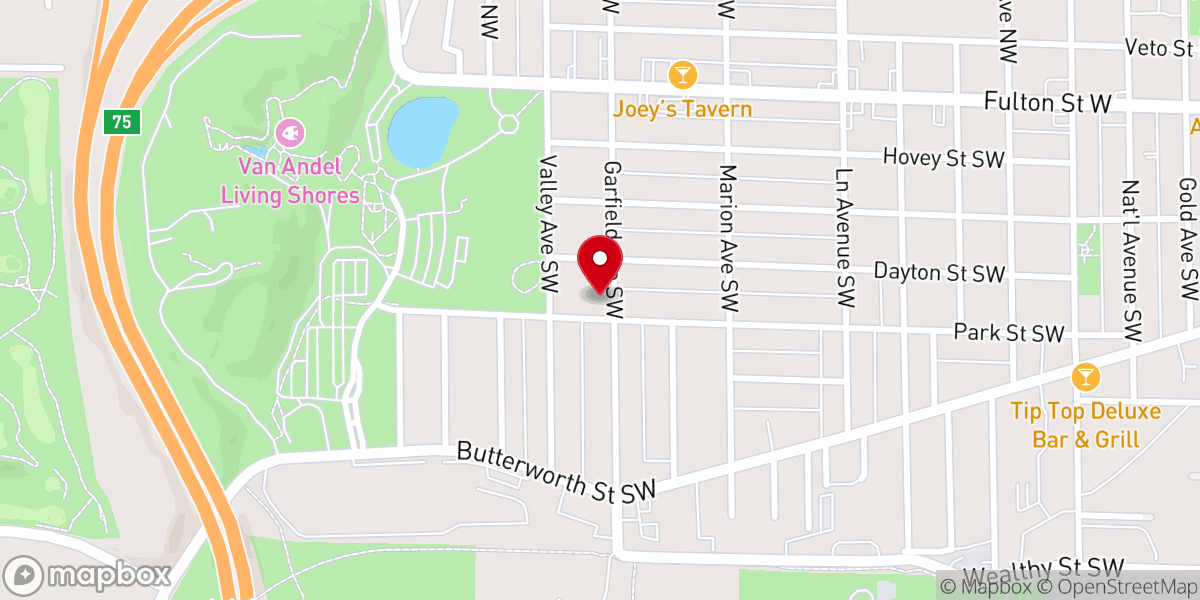Map showing location of Sacred Heart of Jesus Church