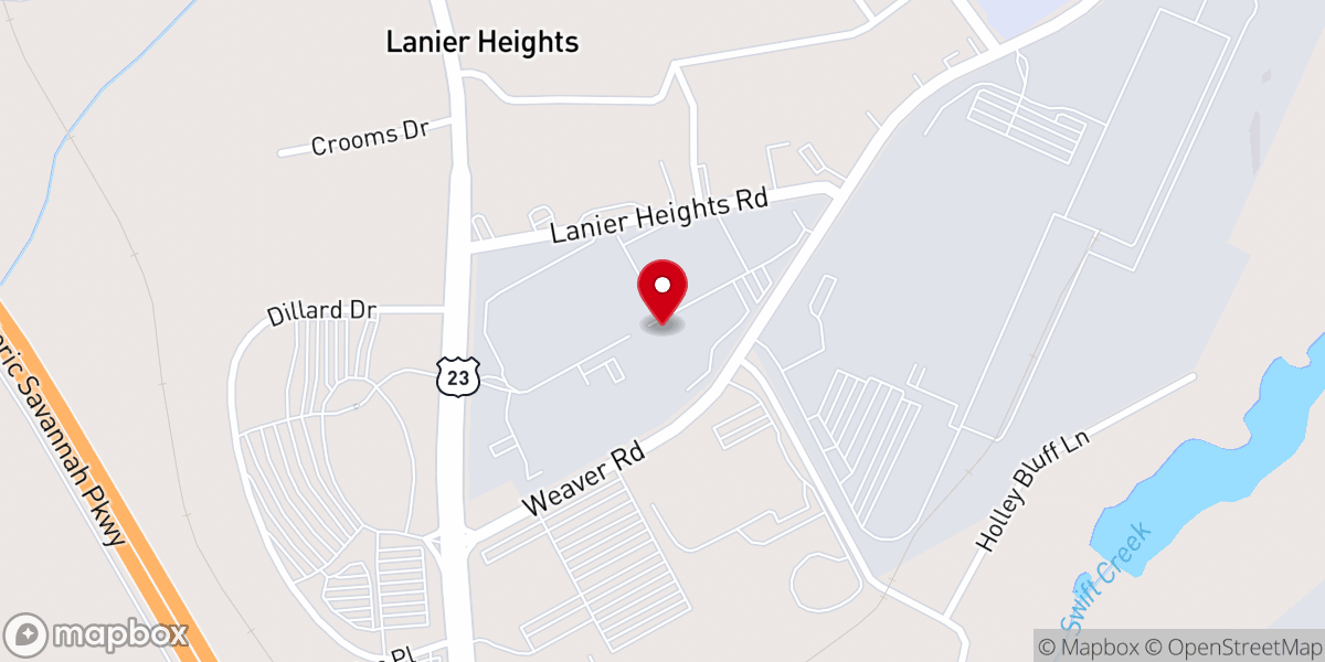 Map showing location of Mount Sinai Baptist Church of Macon Inc