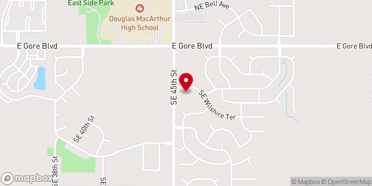Map showing location of Trinity Assembly Of God