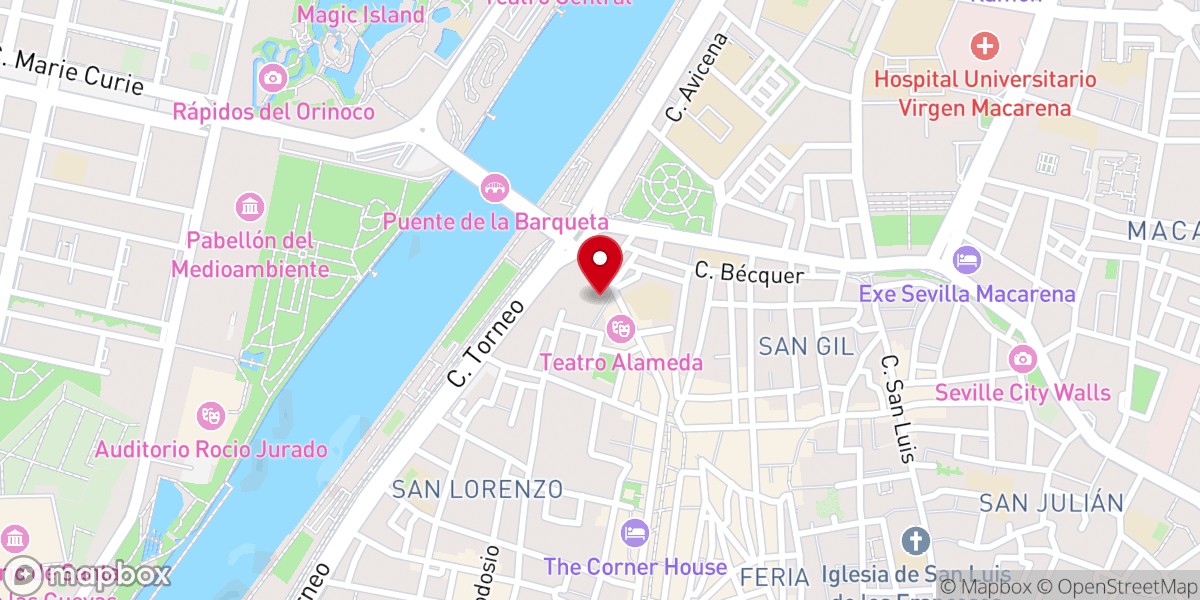Map showing location of Real Monasterio de San Clemente