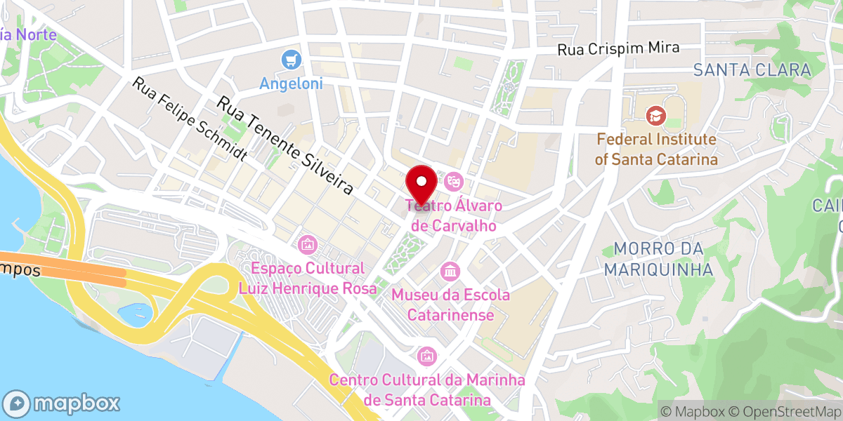 Map showing location of Catedral Metropolitana de Florianópolis Nossa Senhora Do Desterro e Santa Catarina De Alexandria