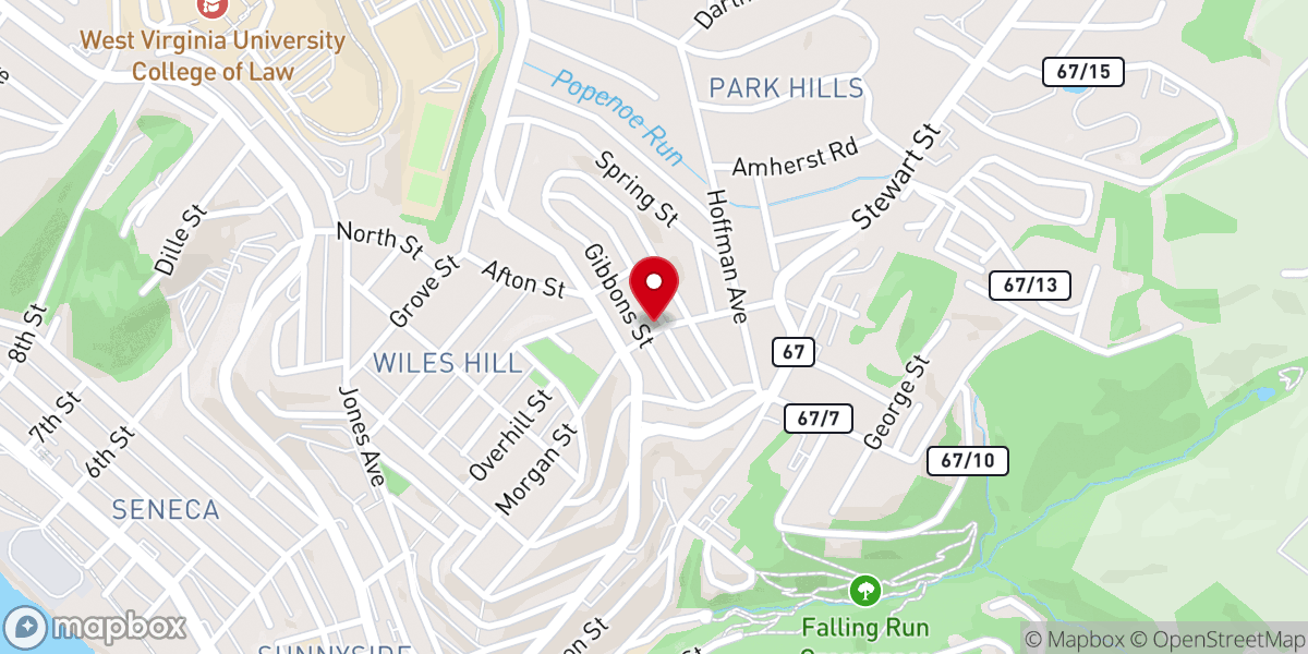 Map showing location of Highland Park United Methodist Church