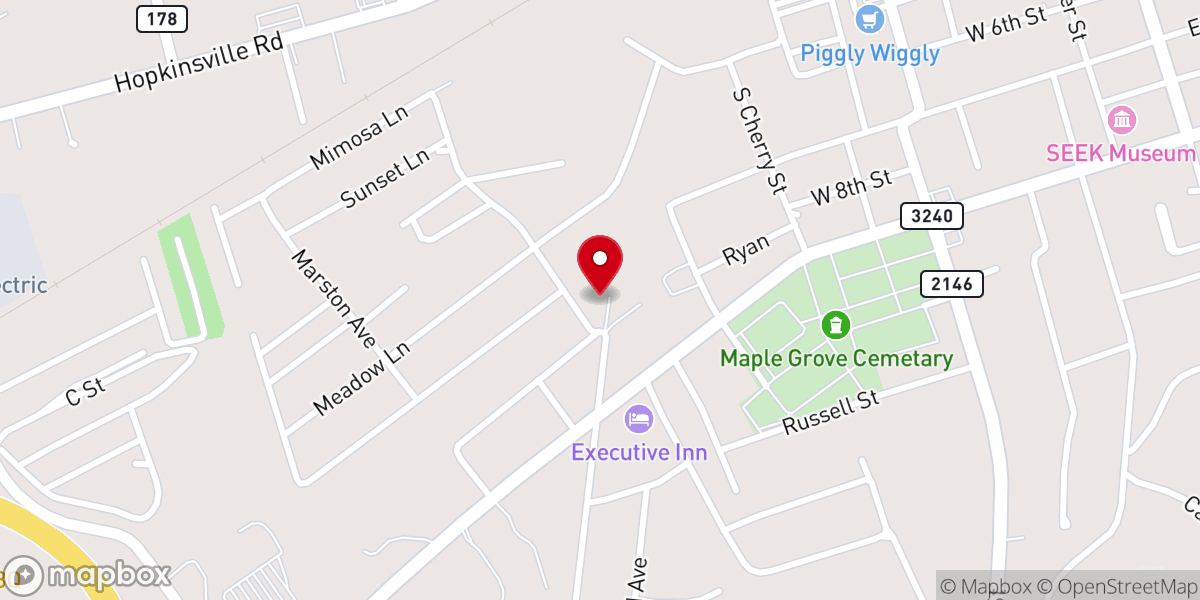 Map showing location of Post Oak Baptist Church