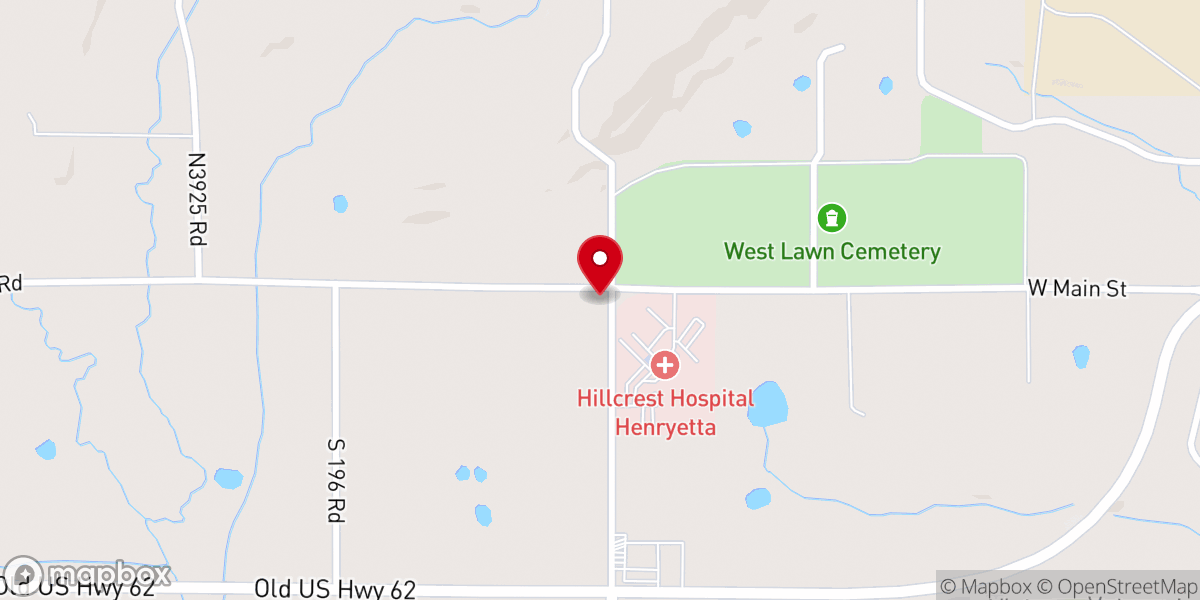 Map showing location of Tulledega Hills Ministry