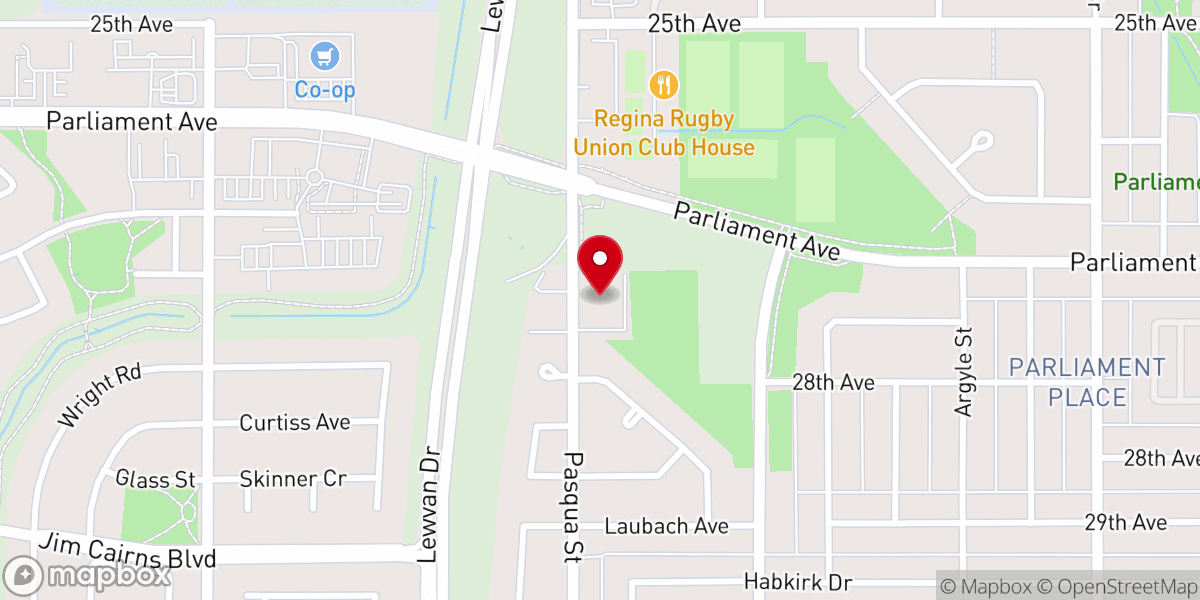Map showing location of Parliament Community Church