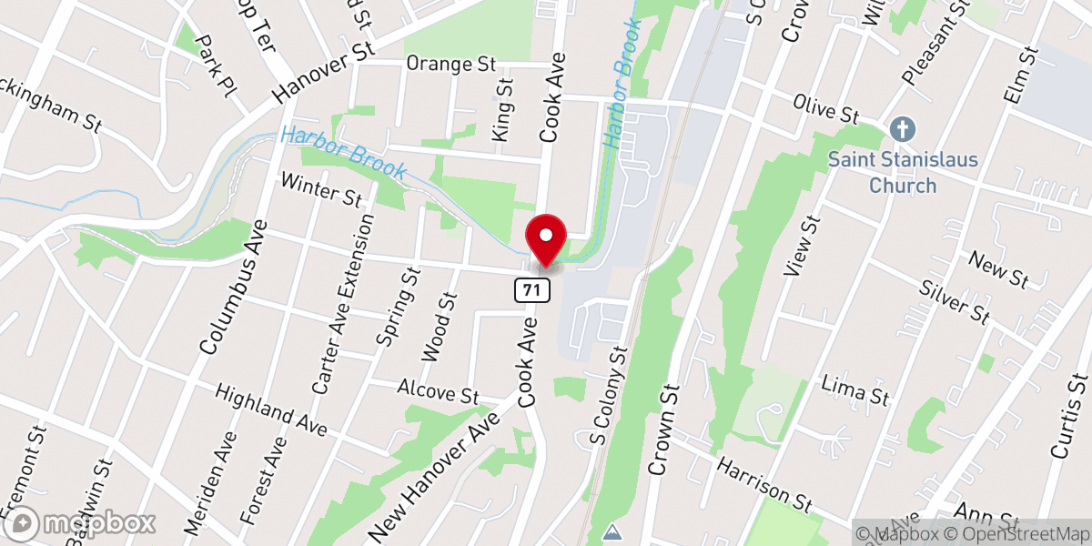 Map showing location of Meriden Pentecostal Assembly
