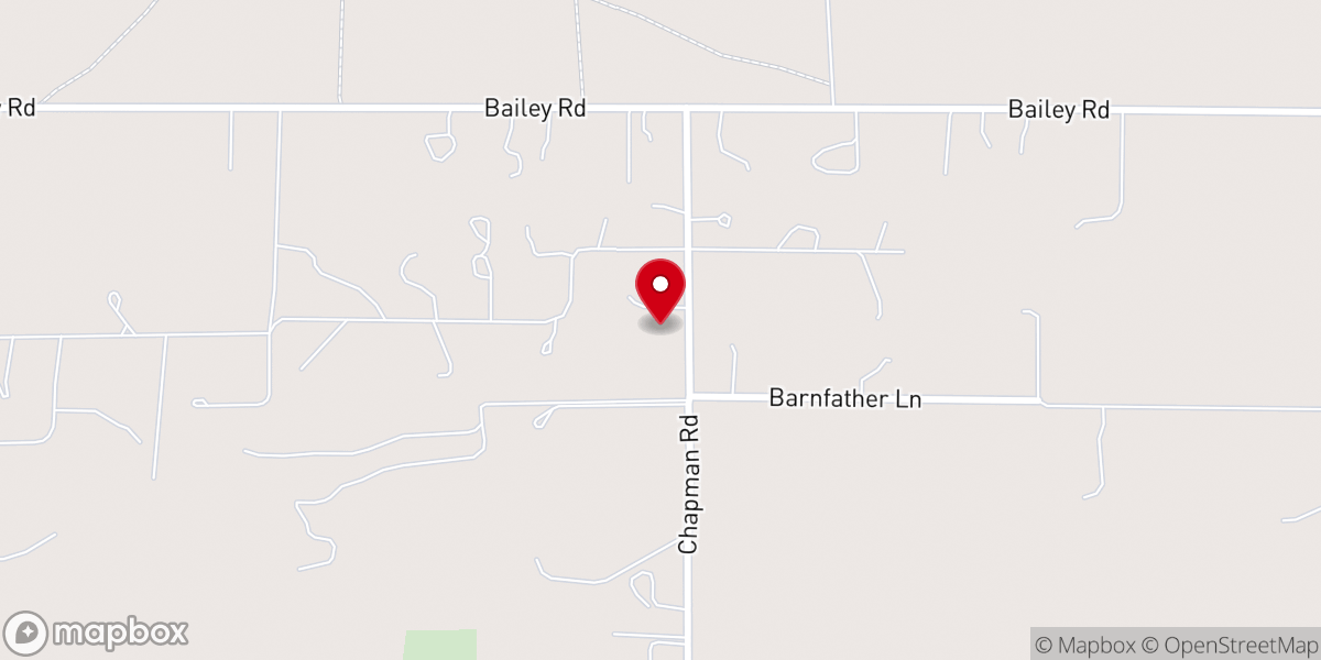 Map showing location of Valley Gospel Chapel
