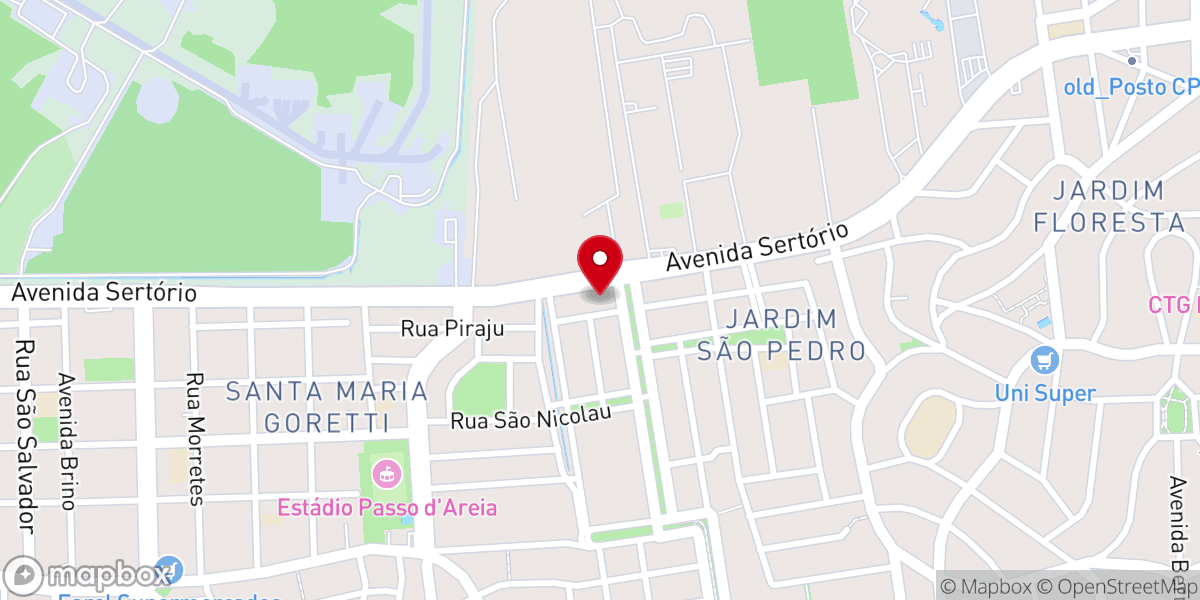 Map showing location of Igreja Evangélica do Caminho