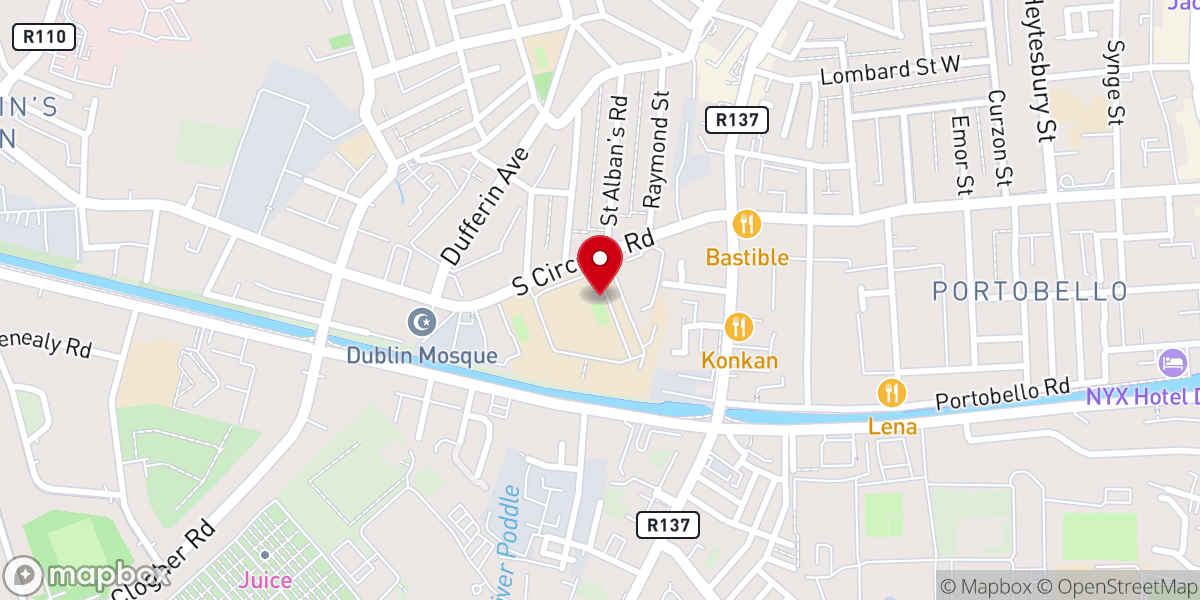 Map showing location of Lagoinha Church, Dublin