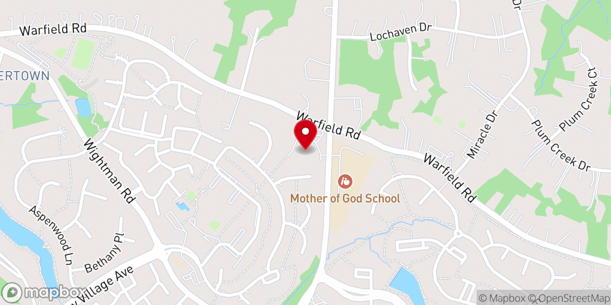 Map showing location of St. John Neumann Catholic Church