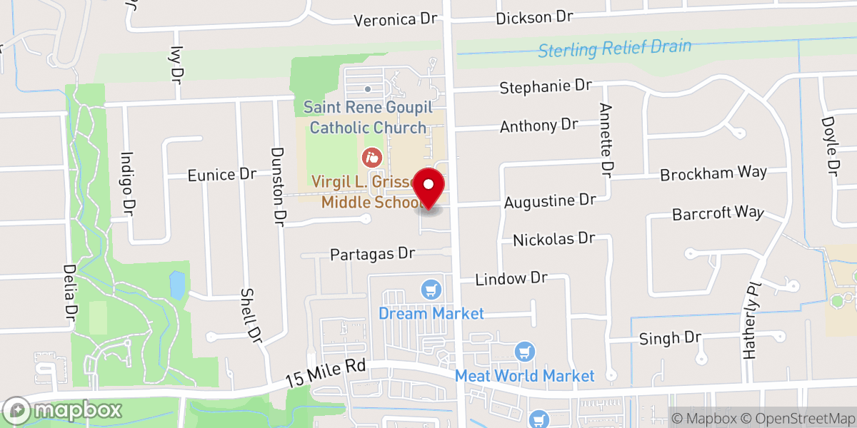 Map showing location of Fellowship Lutheran Church
