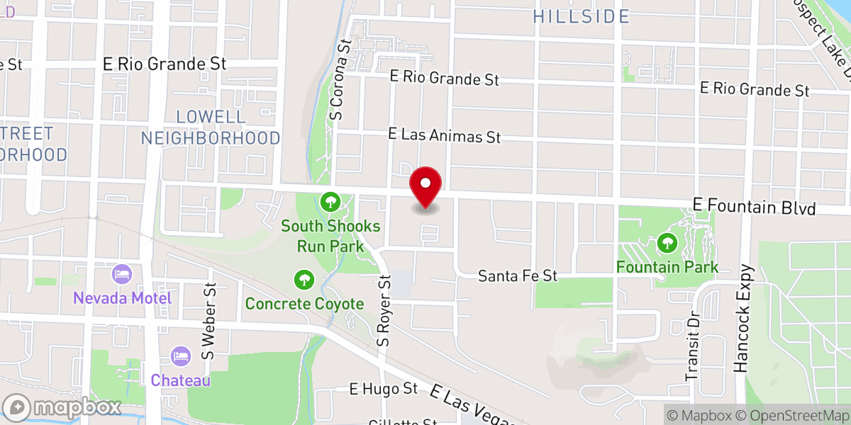 Map showing location of Trinity Baptist Church