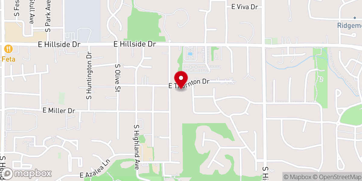 Map showing location of Gospel Assembly