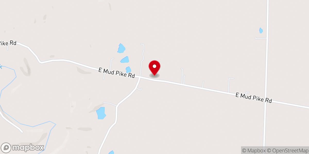 Map showing location of Mud Pike Baptist Church