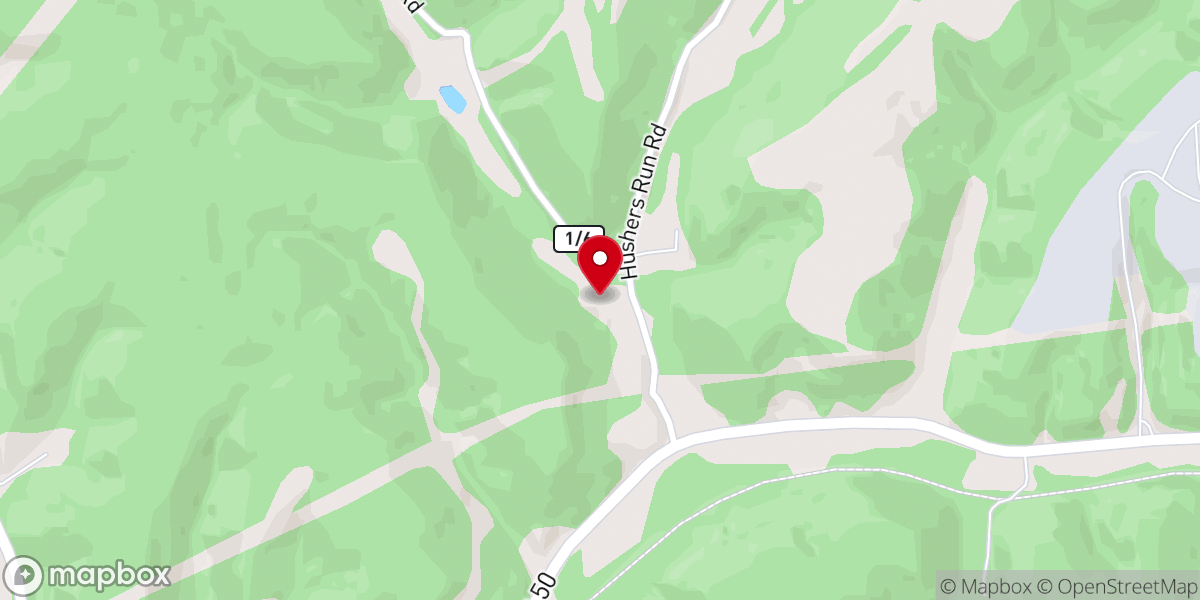 Map showing location of Hurshers Church