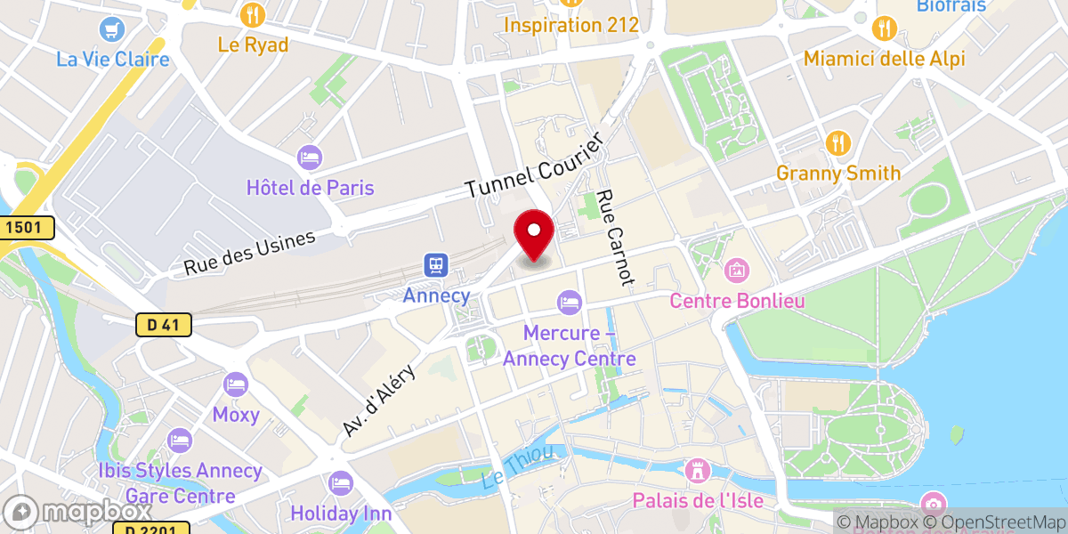 Map showing location of Eglise Protestante Unie d'Annecy