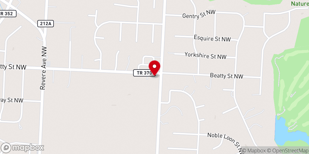 Map showing location of Amherst Community BIC Church