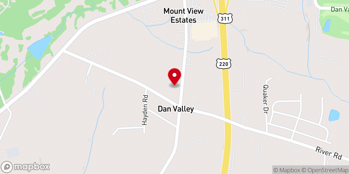 Map showing location of Dan Valley Community Building