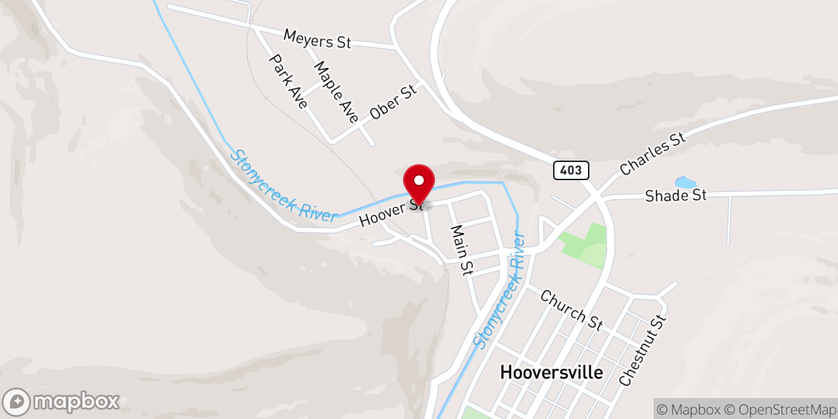 Map showing location of Hooversville Church Of The Brethren