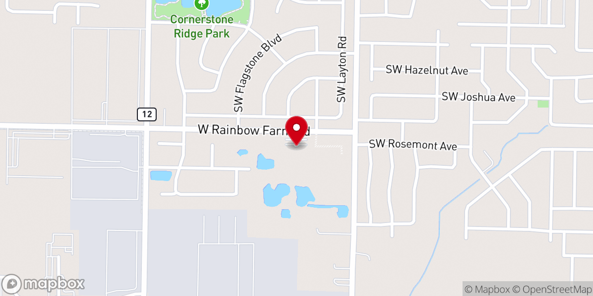 Map showing location of Solid Rock Baptist Church