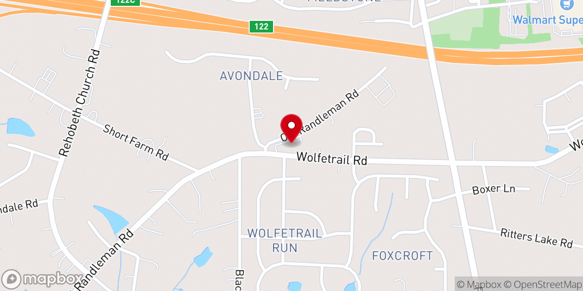 Map showing location of Good Shepherd Church