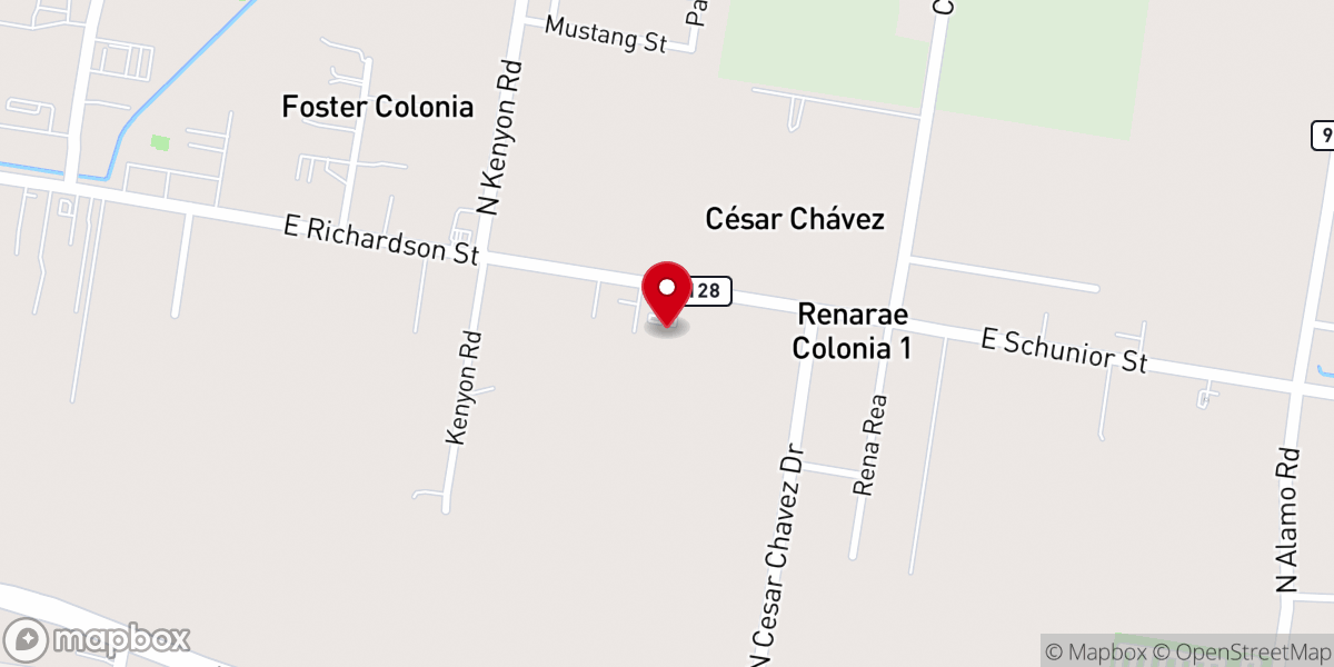 Map showing location of Edinburg Church Of Christ