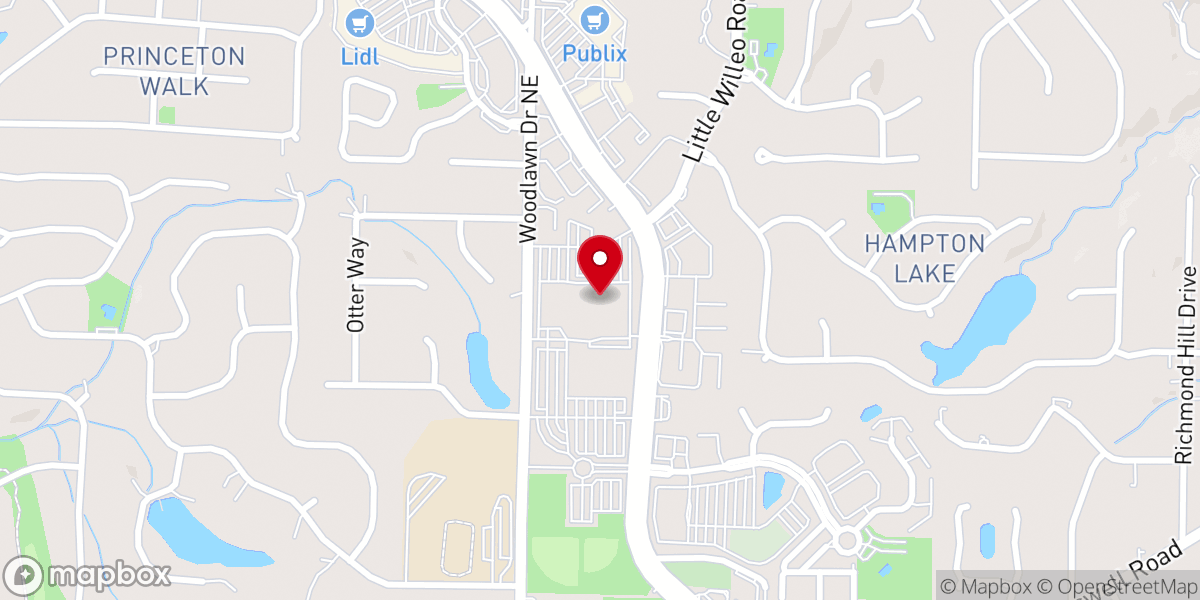 Map showing location of Johnson Ferry Baptist Church Library