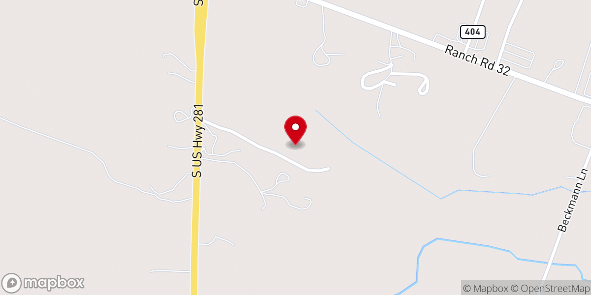 Map showing location of Blanco Cowboy Church