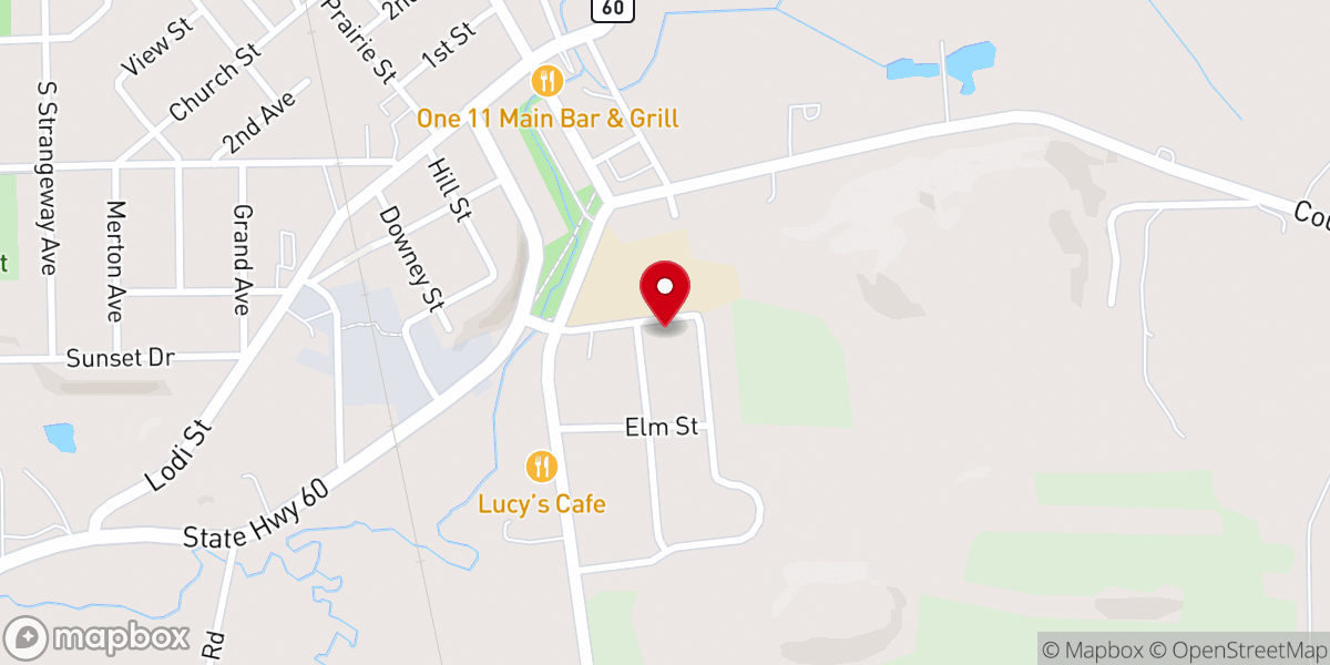 Map showing location of Grace Valley Church
