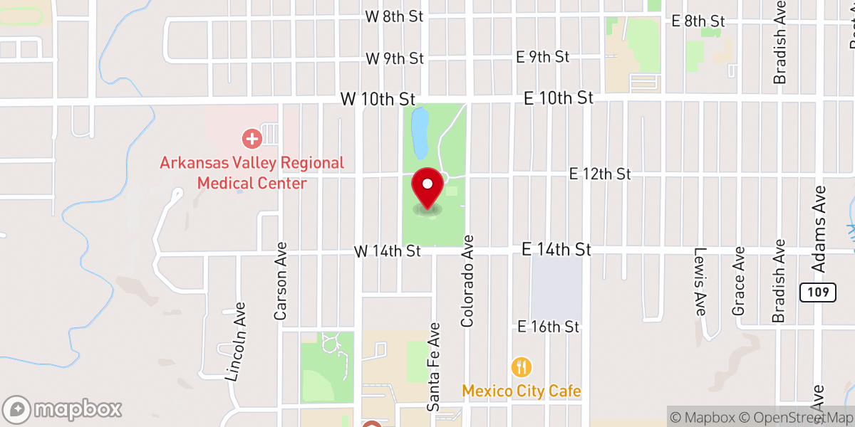Map showing location of City Park