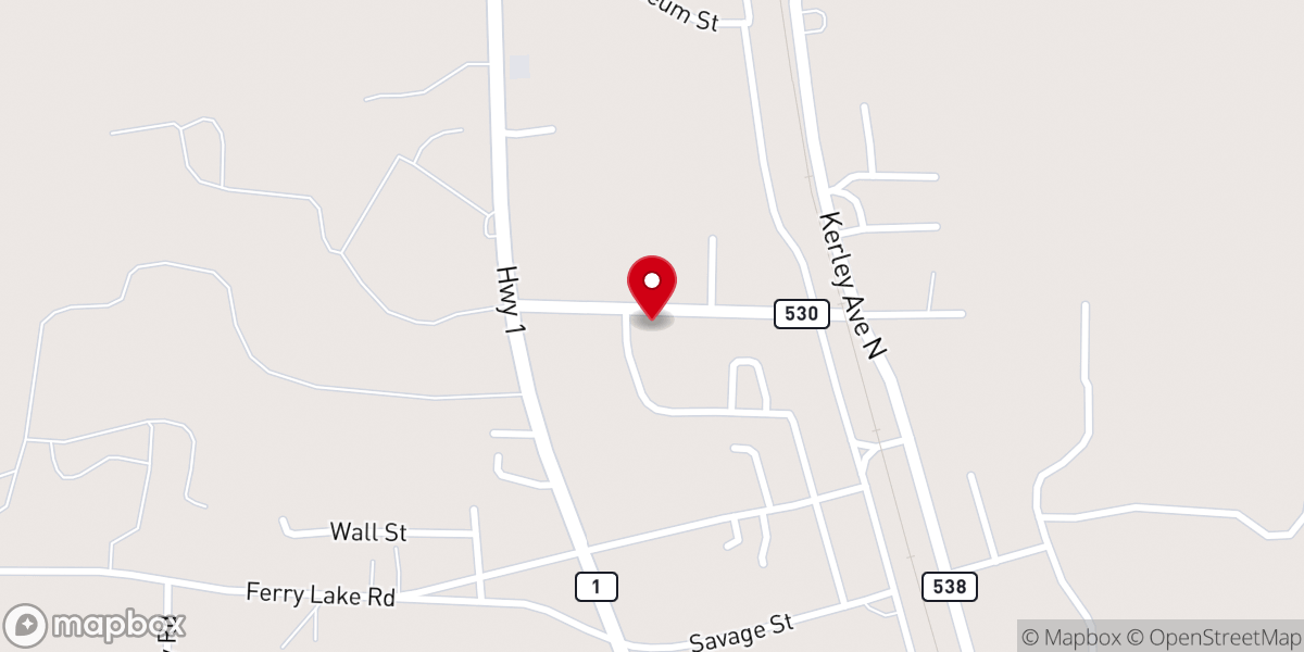 Map showing location of Oil City Town Hall