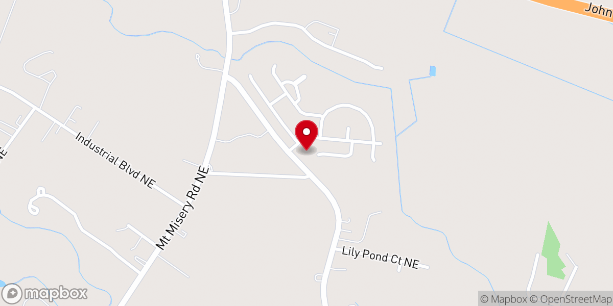 Map showing location of Johnson Chapel AME Zion Church